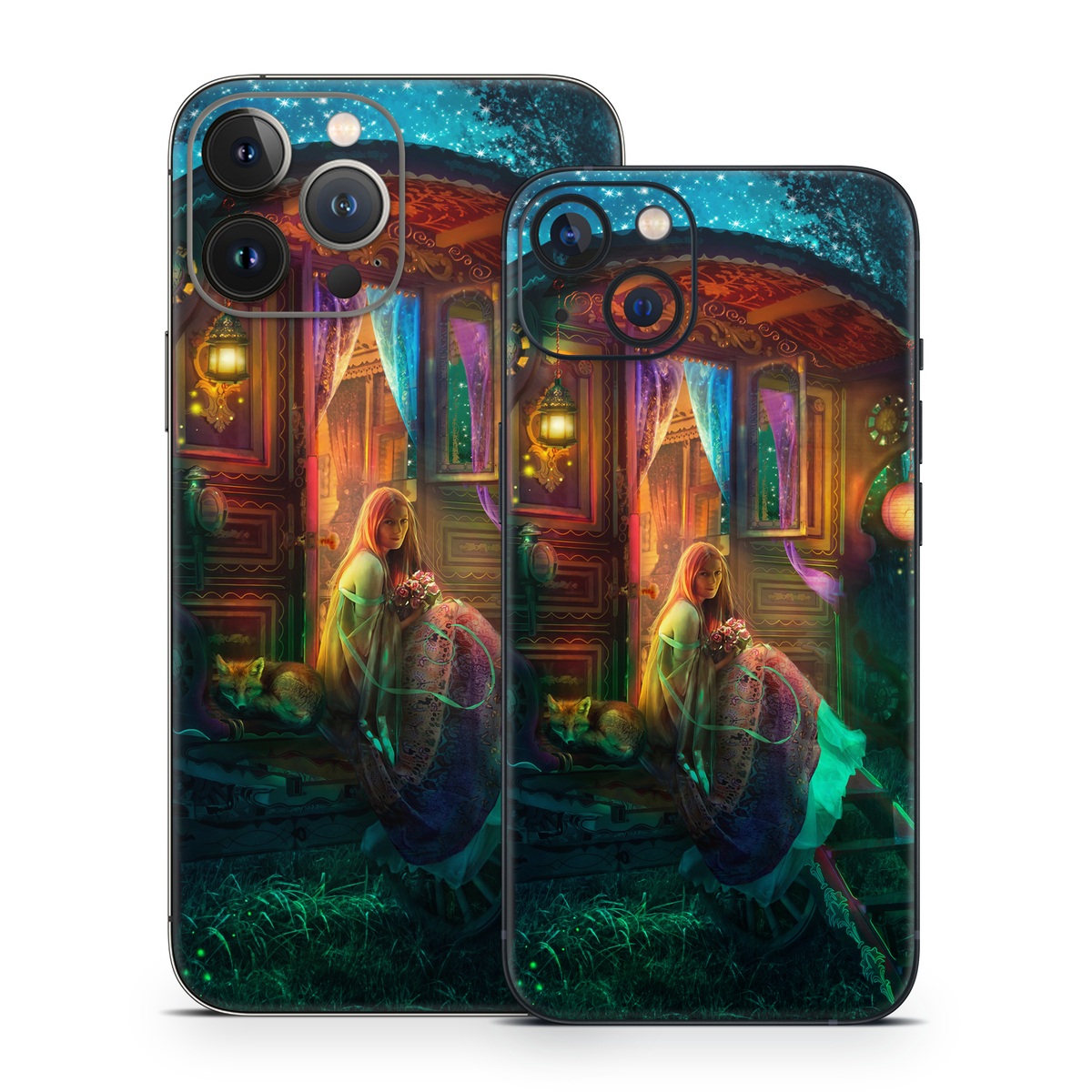iPhone 13 Series Skin design of Illustration, Adventure game, Darkness, Art, Digital compositing, Fictional character, Games, with black, red, blue, green colors
