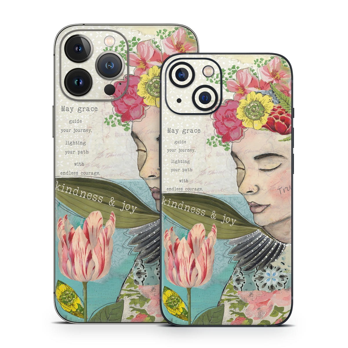 iPhone 13 Series Skin design of Flower, Plant, Botany, Petal, Textile, Creative arts, Pink, Art, Painting, Poster, with blue, green, yellow, red, pink, white colors