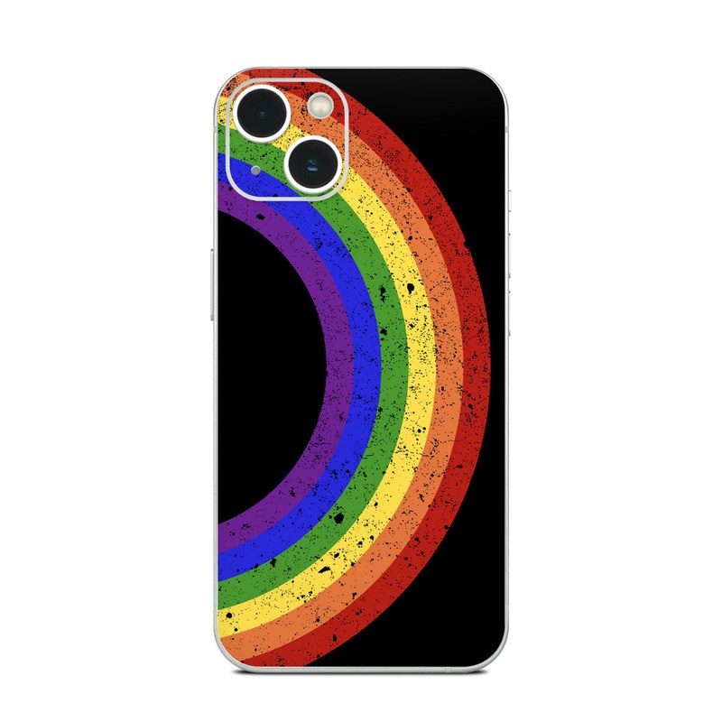 iPhone 13 Series Skin design of Colorfulness, Circle, Graphics, Art, with black, blue, purple, green, yellow, orange, red colors