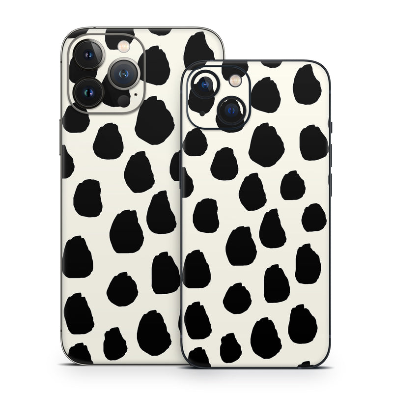 iPhone 13 Series Skin design of White, Black and white, with black, white colors
