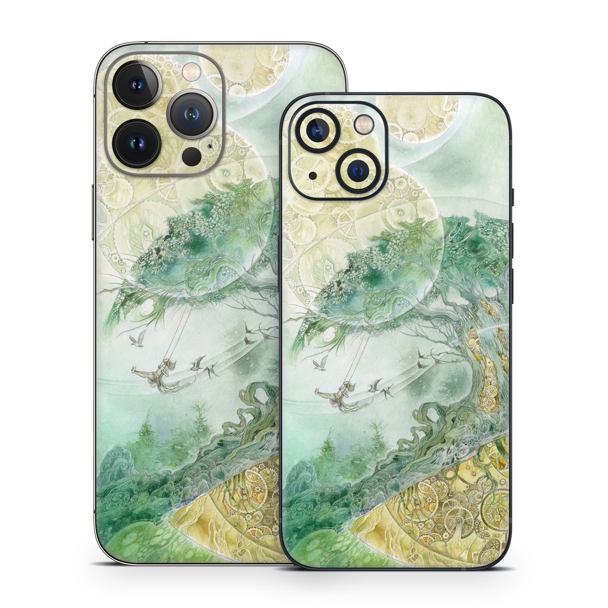 iPhone 13 Series Skin design of Illustration, Organism, Art, World, Fictional character, with green, yellow, brown colors