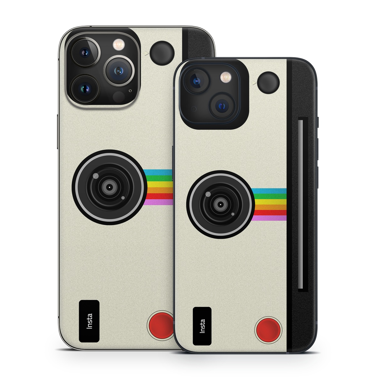 iPhone 13 Series Skin design of Cameras & optics, Camera, Technology, Circle, Electronic device, Electronics, Colorfulness, with gray, black, red colors
