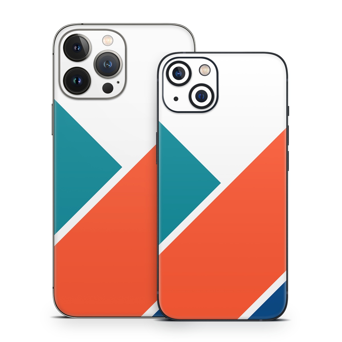 iPhone 13 Series Skin design of Blue, Orange, Line, Turquoise, Flag, Electric blue, Pattern, Parallel, with white, blue, red, orange, green colors