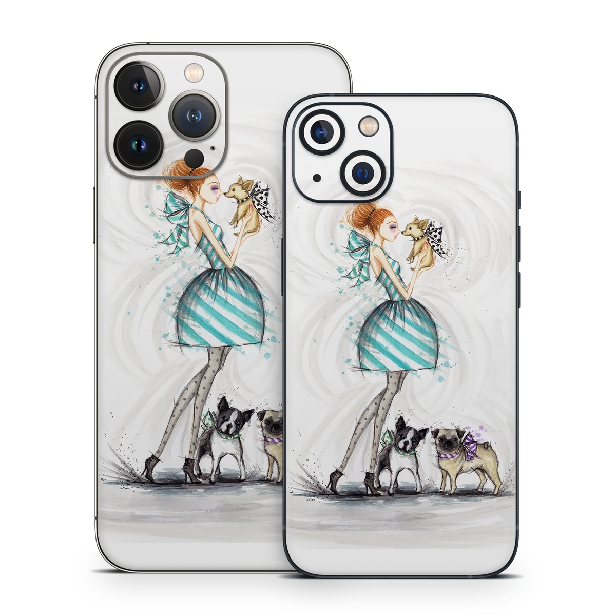 iPhone 13 Skin design of Illustration, Cartoon, Drawing, Art, Costume design, Fictional character, Fashion illustration, Sketch, with gray, black, white, blue, gray, yellow, brown colors