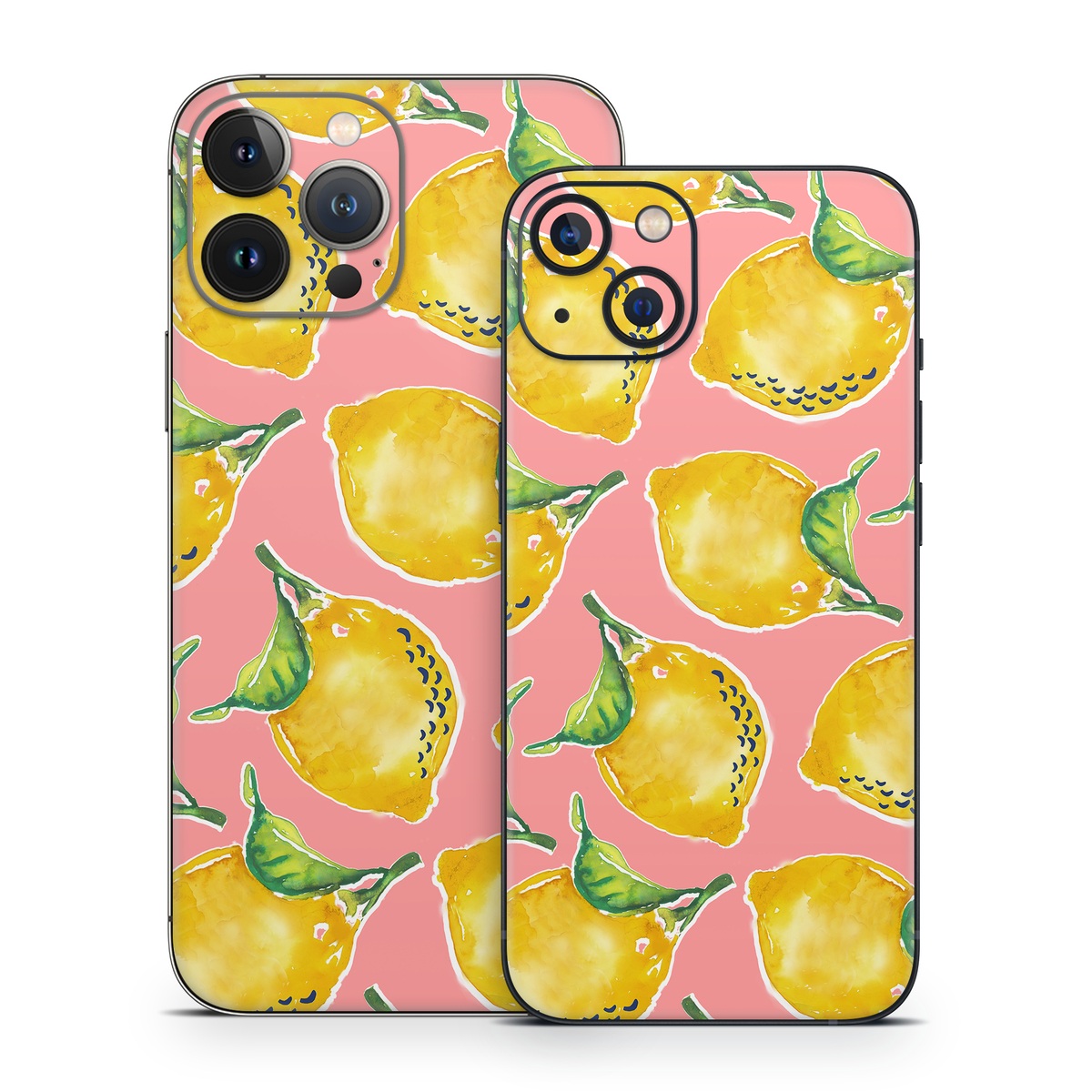iPhone 13 Series Skin design of Yellow, Plant, with yellow, green, pink colors