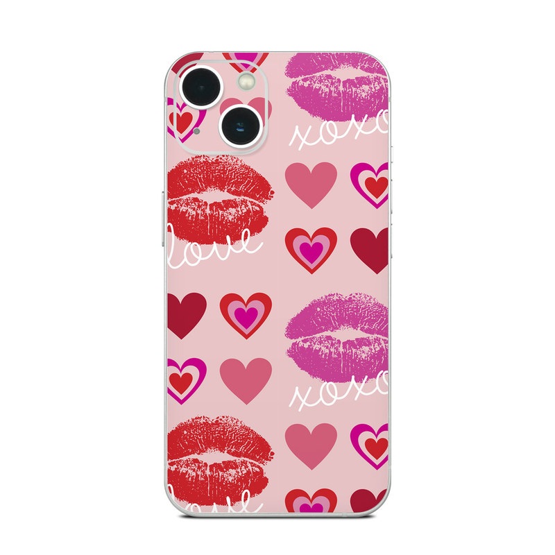 iPhone 13 Series Skin design of Organ, Pink, Red, Font, Material property, Magenta, Heart, Pattern, Happy, Love, with pink, red, white colors