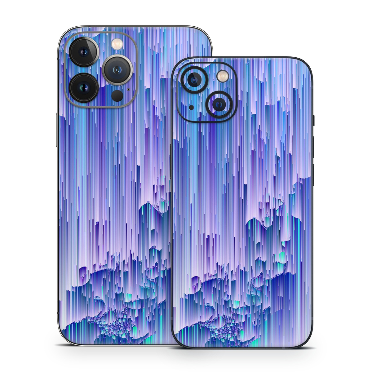 iPhone 13 Series Skin design of Blue, Purple, Lavender, Ice, with blue, purple colors