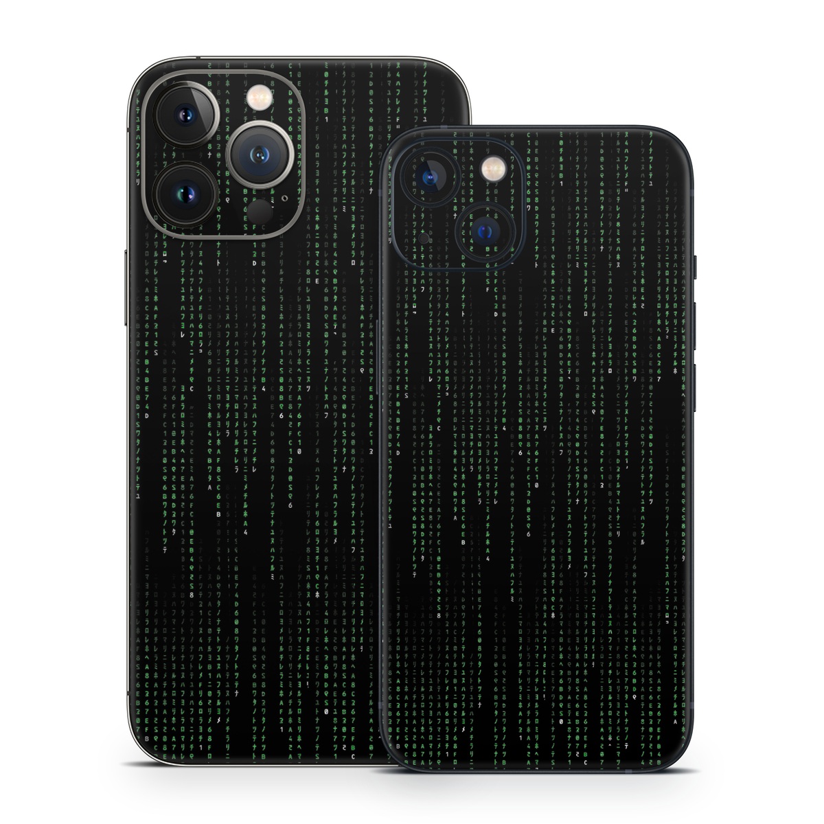 iPhone 13 Series Skin design of Green, Black, Pattern, Symmetry, with black colors