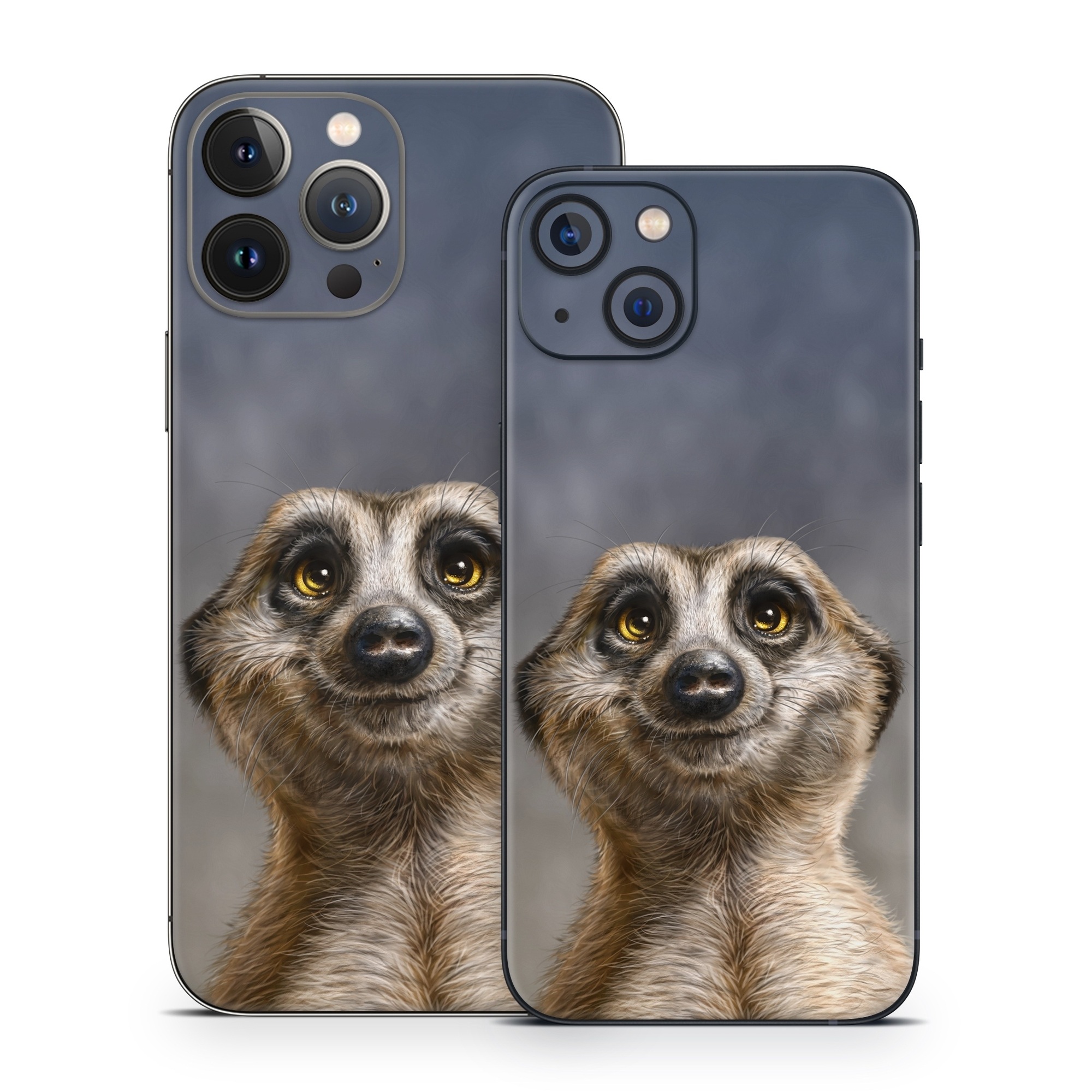iPhone 13 Series Skin design of Face, Head, Eye, Eyelash, Human body, Carnivore, Iris, Terrestrial animal, Whiskers, Snout, with white, gray, brown, yellow, black, blue colors