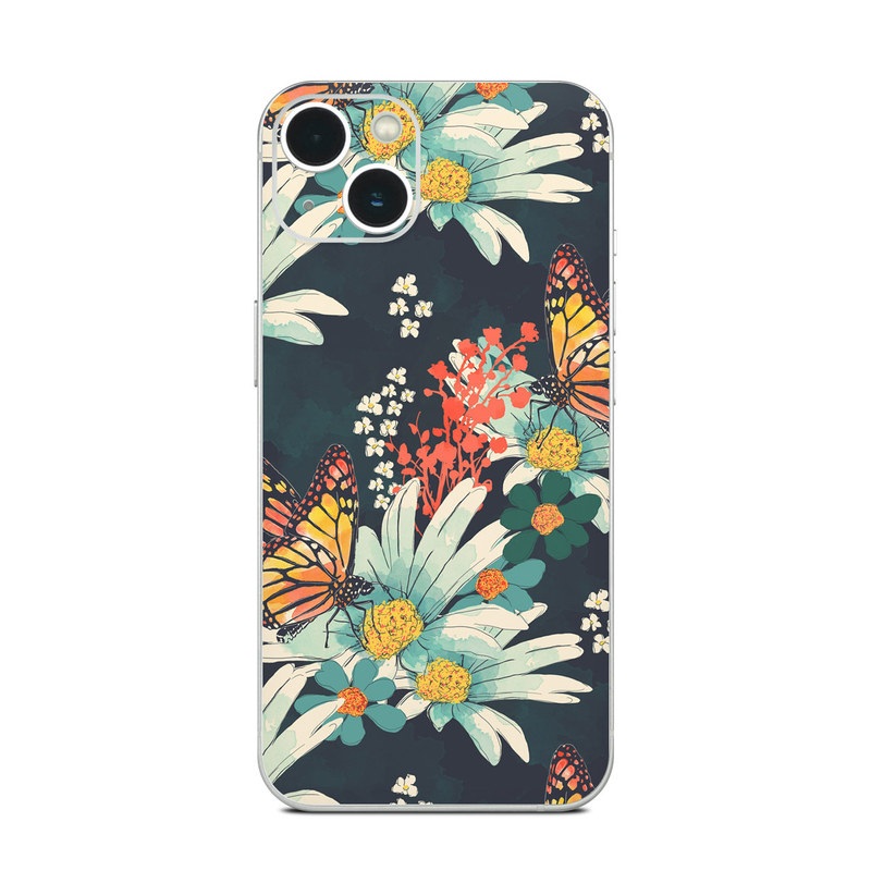 iPhone 13 Series Skin design of Floral design, Pattern, Flower, Floristry, Textile, Botany, Plant, Visual arts, Design, Flower Arranging, with black, gray, green, red, blue, pink colors