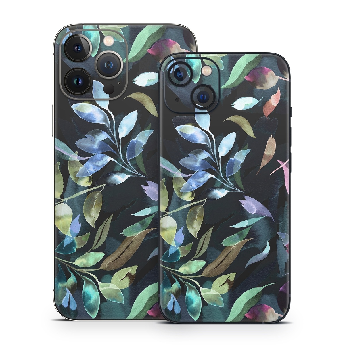 iPhone 13 Series Skin design of Flower, Leaf, Plant, Botany, Organism, Line, Art, Petal, Groundcover, Terrestrial plant, with black, blue, green, purple, pink, red, white colors