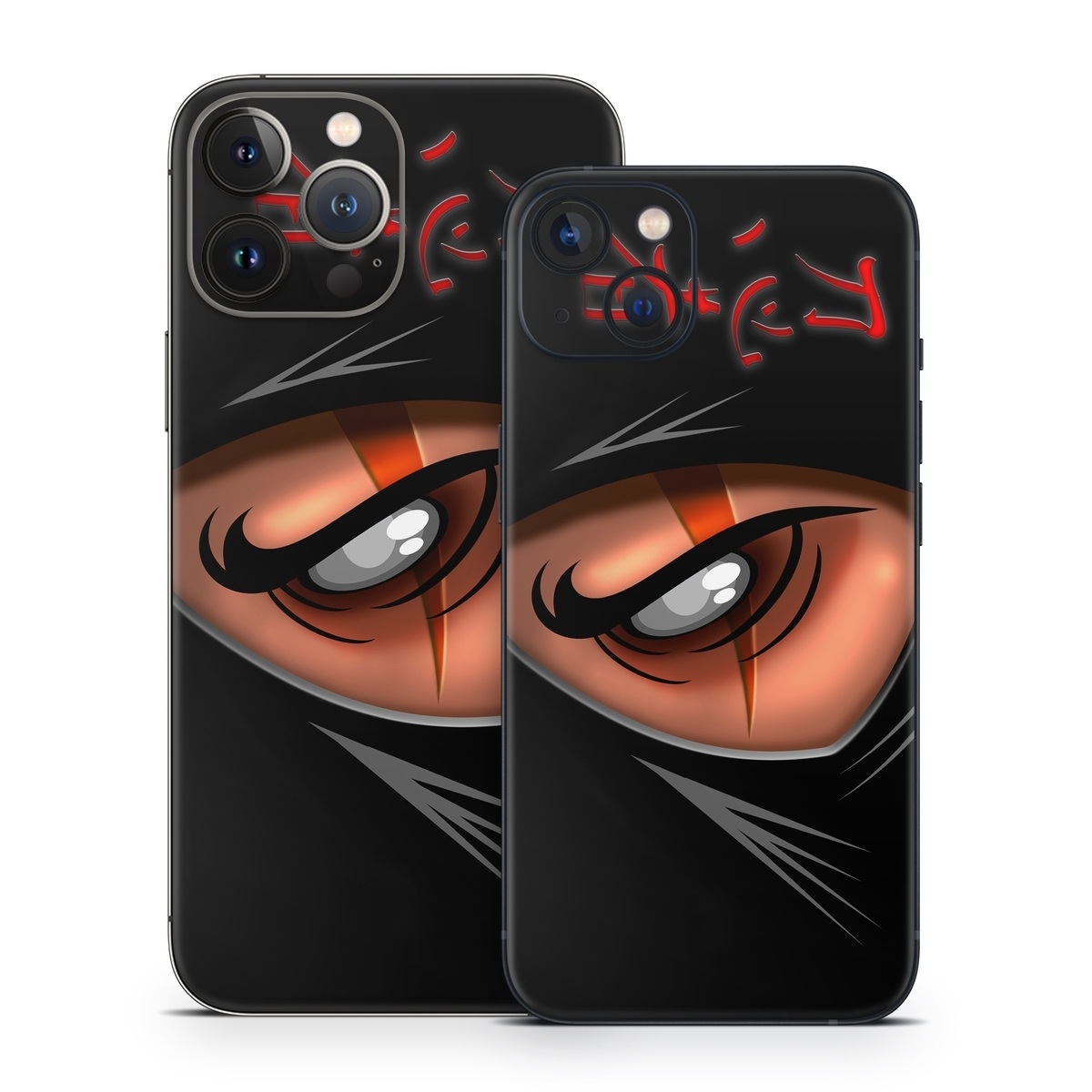 iPhone 13 Series Skin design of Cartoon, Eye, Organ, Anime, Illustration, Mouth, Fictional character, Animation, Graphic design, Cg artwork, with black, red, green, pink, orange, gray colors