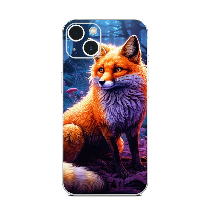 iPhone 13 Series Skin design of Plant, Light, Carnivore, Orange, Organism, Tree, Pink, Natural landscape, Fawn, Whiskers, with red, orange, white, black, purple, gray, green colors