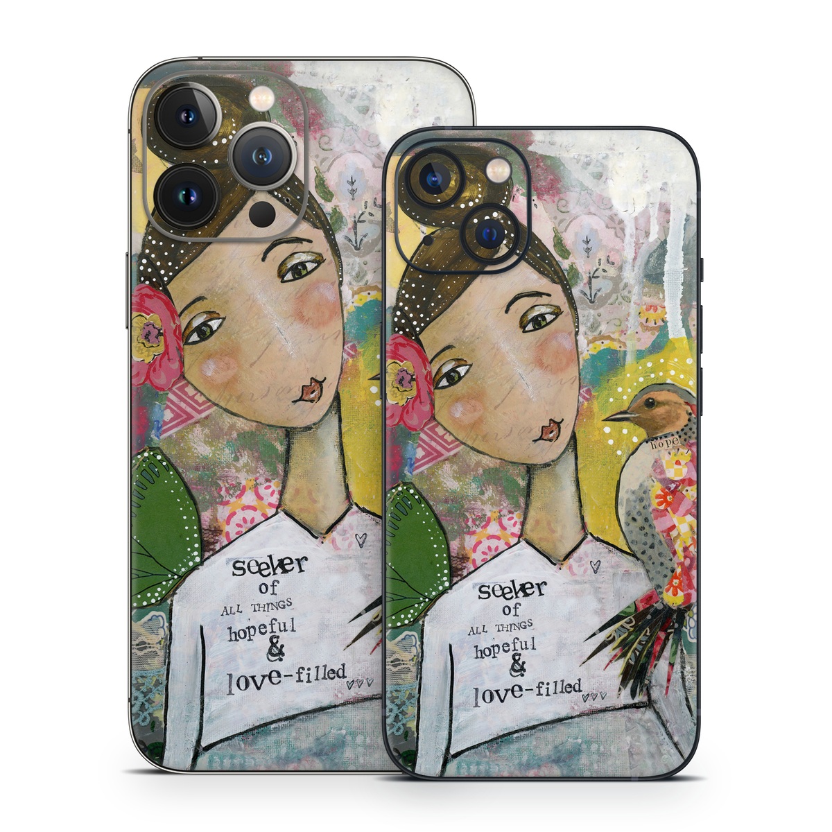 iPhone 13 Series Skin design of Art, Painting, Illustration, Visual arts, Watercolor paint, Acrylic paint, Flower, Plant, Paint, Modern art, with white, green, pink, red, yellow colors