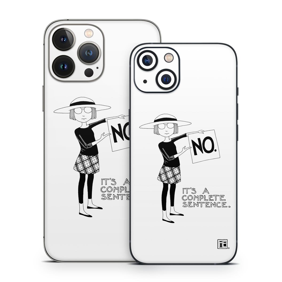 iPhone 13 Series Skin design of Cartoon, Illustration, Design, Font, Black-and-white, Pattern, Style, with white, black colors