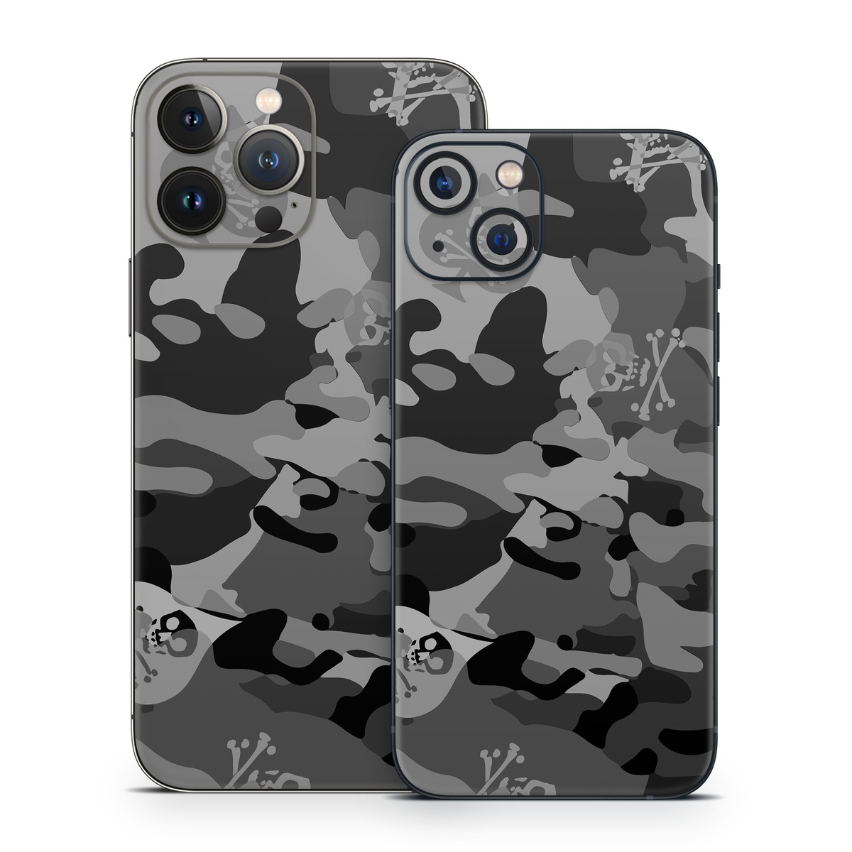 iPhone 13 Series Skin design of Military camouflage, Pattern, Design, Camouflage, Illustration, Uniform, Black-and-white, Wallpaper, Art, with black, gray colors