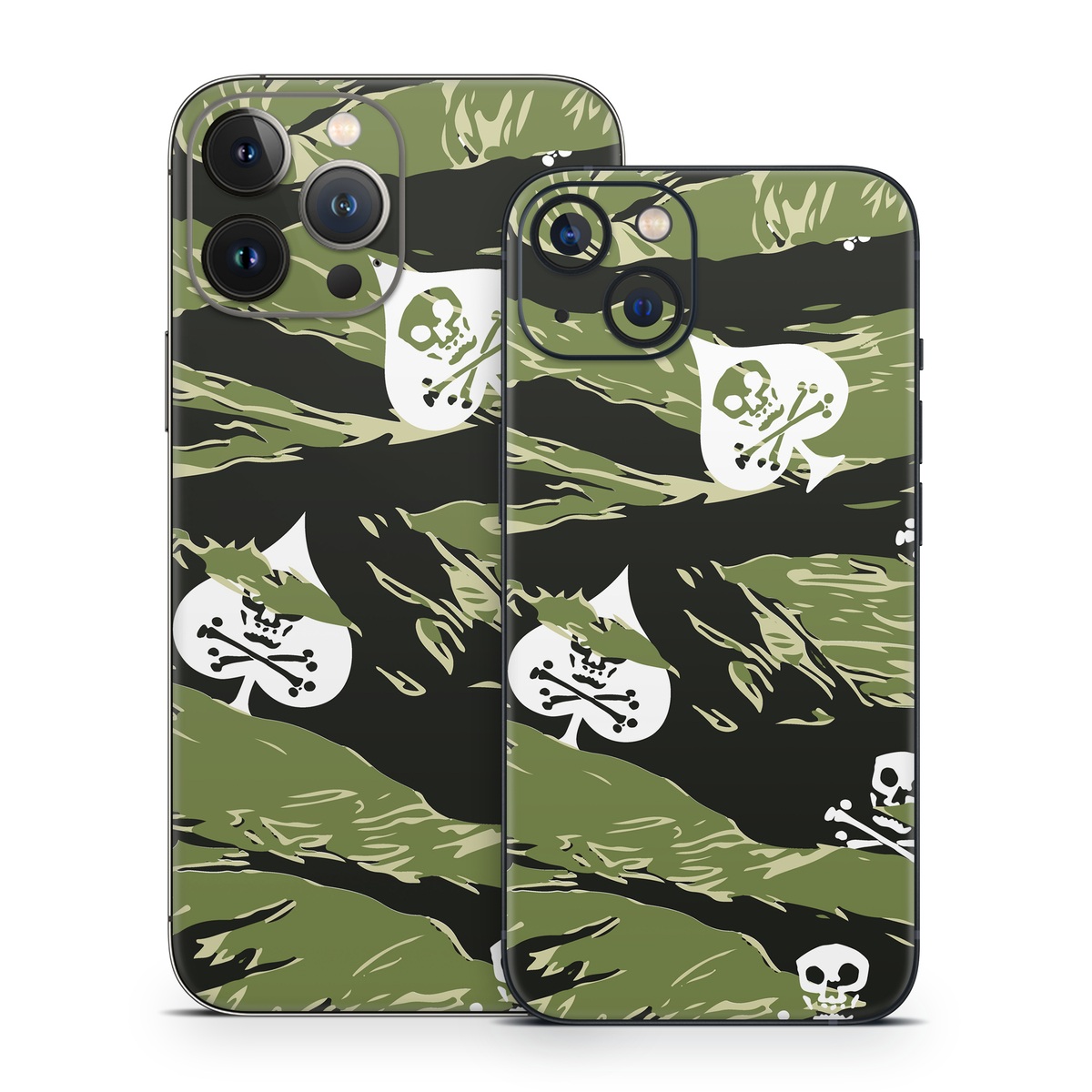 iPhone 13 Series Skin design of Military camouflage, Pattern, Leaf, Illustration, Design, Tree, Camouflage, Plant, Art, Branch, with black, white, green colors