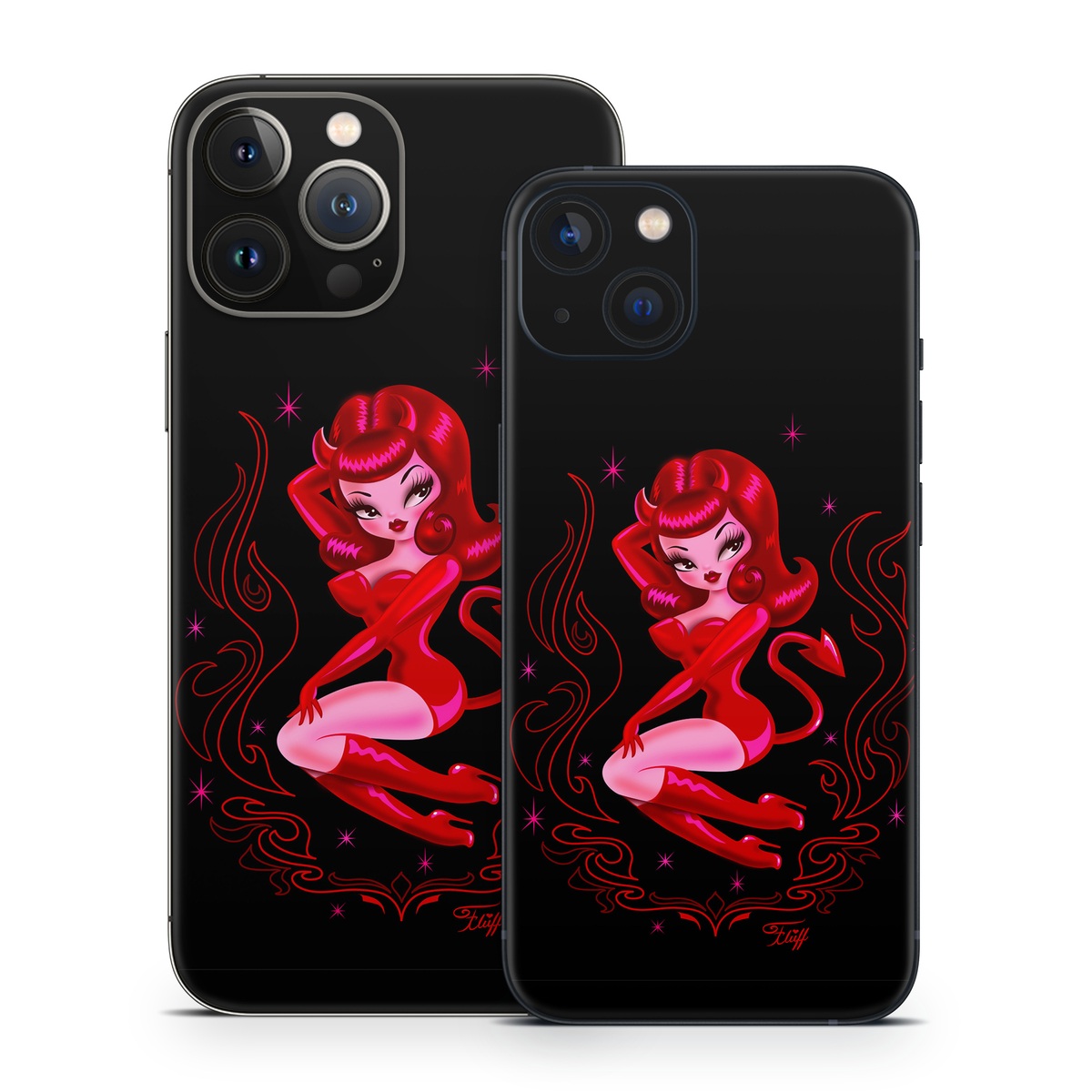 iPhone 13 Series Skin design of Pink, Illustration, Fictional character, Graphic design, Neon, Magenta, Graphics, Art, with black, red, pink colors