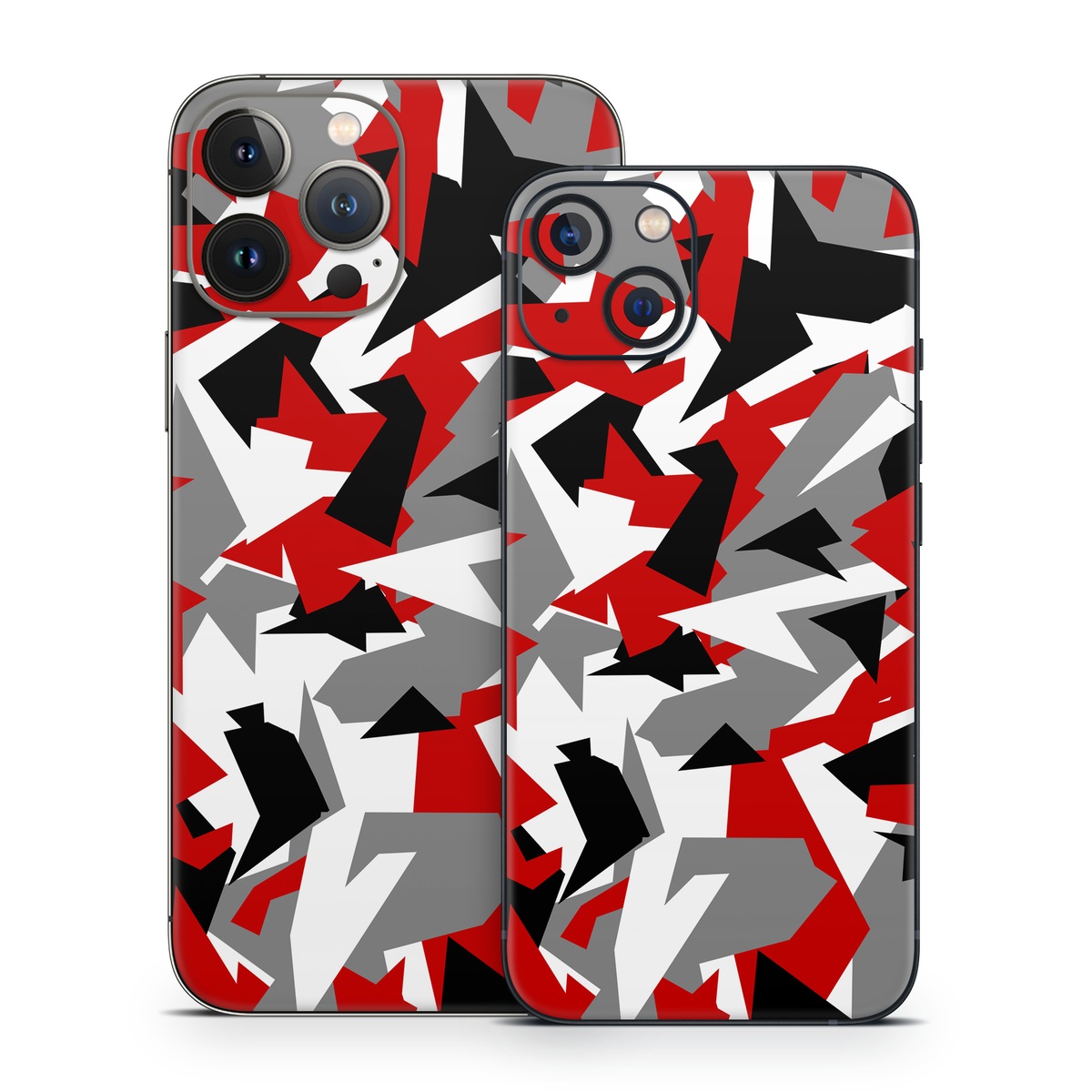 iPhone 13 Series Skin design of Red, Pattern, Font, Design, Textile, Carmine, Illustration, Flag, Crowd, with red, white, black, gray colors