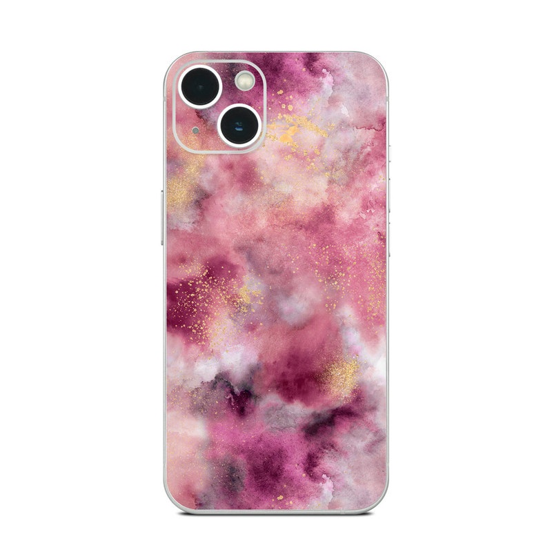iPhone 13 Series Skin design of Purple, Pink, Magenta, Pattern, Plant, Art, Flower, Peach, Event, Petal, with white, black, red, purple, yellow, pink colors