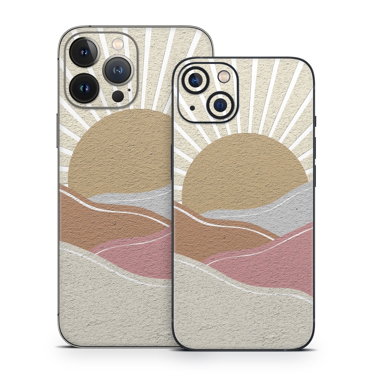 iPhone 13 Series Skin design of Art, Pattern, Symmetry, Tints and shades, Slope, Building material, Circle, Visual arts, Creative arts, Metal, with yellow, pink, gray, white, brown colors