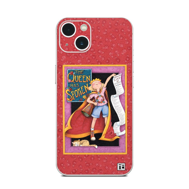 iPhone 13 Series Skin design of Cartoon, Illustration, Art, Miniature, Fictional character, Fiction, Magenta, Style, with red, gray, black, green, orange, purple colors