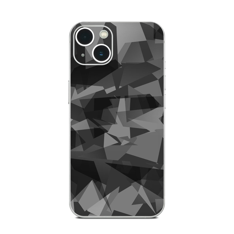 iPhone 13 Series Skin design of Black, Pattern, Triangle, Black-and-white, Monochrome, Grey, Design, Line, Architecture, Monochrome photography, with black, gray colors