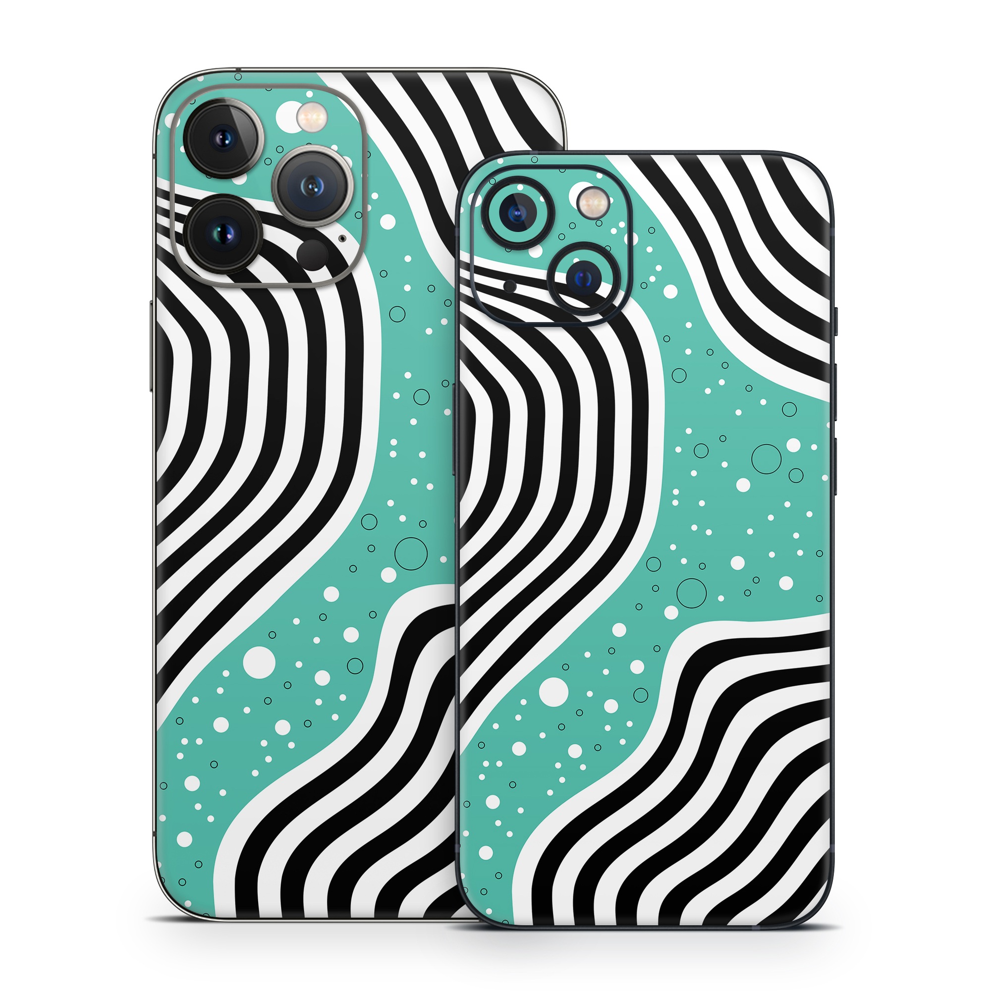 iPhone 13 Series Skin design of White, Rectangle, Art, Line, Aqua, Pattern, Electric blue, Visual arts, Font, Graphics, with white, black, blue, green colors