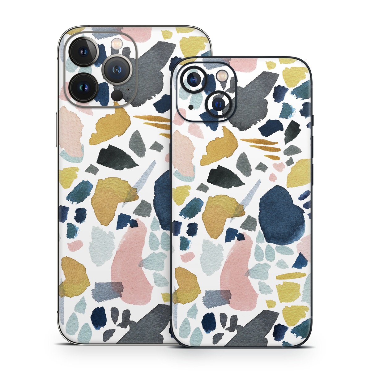iPhone 13 Series Skin design of Pattern, Aqua, Teal, Design, Textile, with white, blue, yellow, orange, pink, black colors