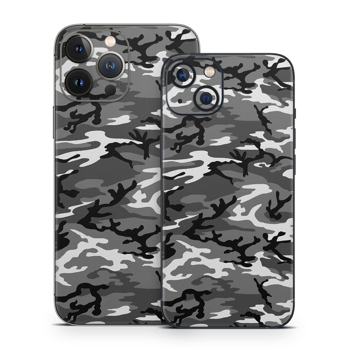 iPhone 13 Series Skin design of Military camouflage, Pattern, Clothing, Camouflage, Uniform, Design, Textile, with black, gray colors
