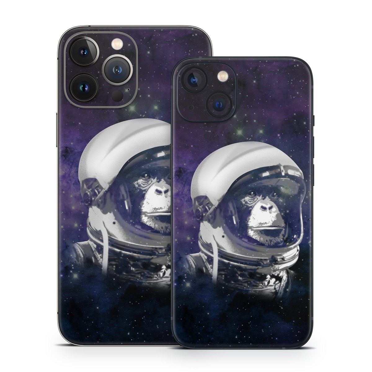 iPhone 13 Series Skin design of Helmet, Astronaut, Personal protective equipment, Illustration, Space, Outer space, Headgear, Fictional character, Sports gear, Football gear, with black, gray, blue, white colors