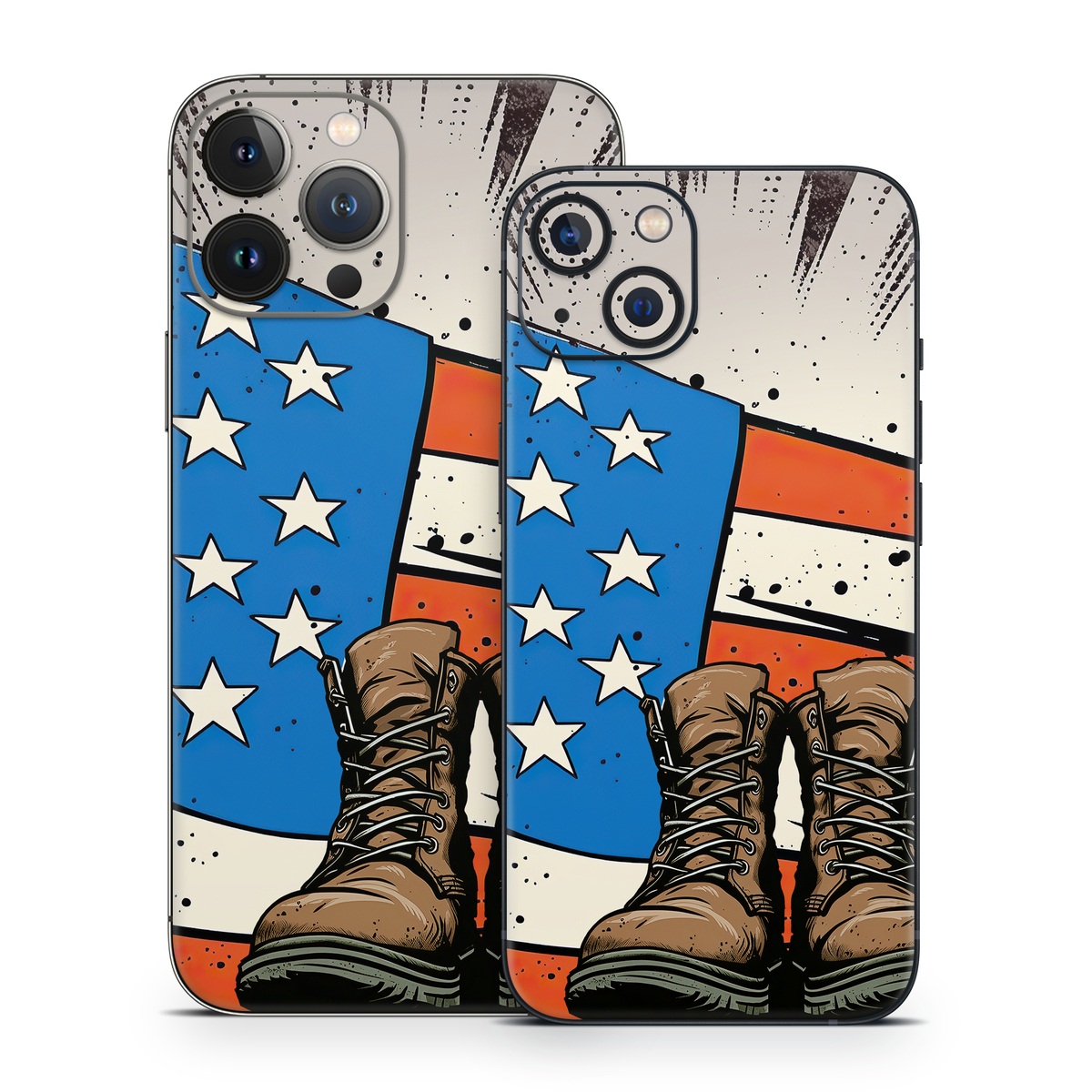 iPhone 13 Series Skin design of Footwear, Shoe, Walking shoe, Outdoor shoe, Line, Flag of the united states, Sneakers, Font, Art, Human leg, with red, blue, white, black, brown, gray colors