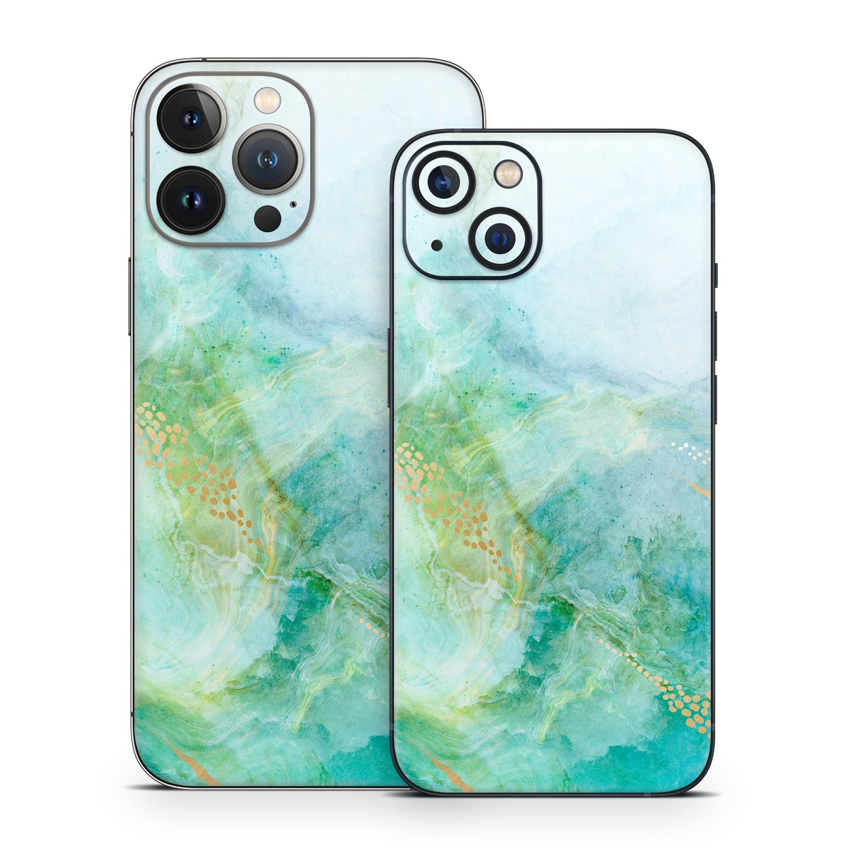 iPhone 13 Series Skin design of Blue, Watercolor paint, Aqua, Line, Sky, Design, Pattern, Art, Illustration, with blue, yellow, orange colors