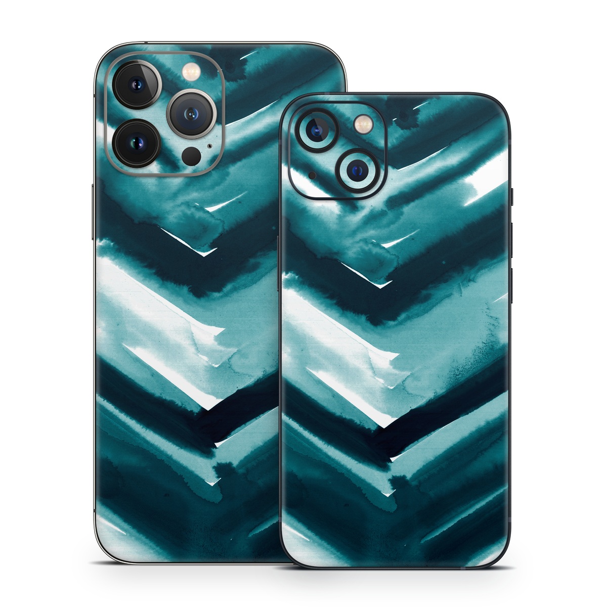 iPhone 13 Series Skin design of Blue, Green, Turquoise, Aqua, Teal, Photography, Pattern, with blue, white, black colors