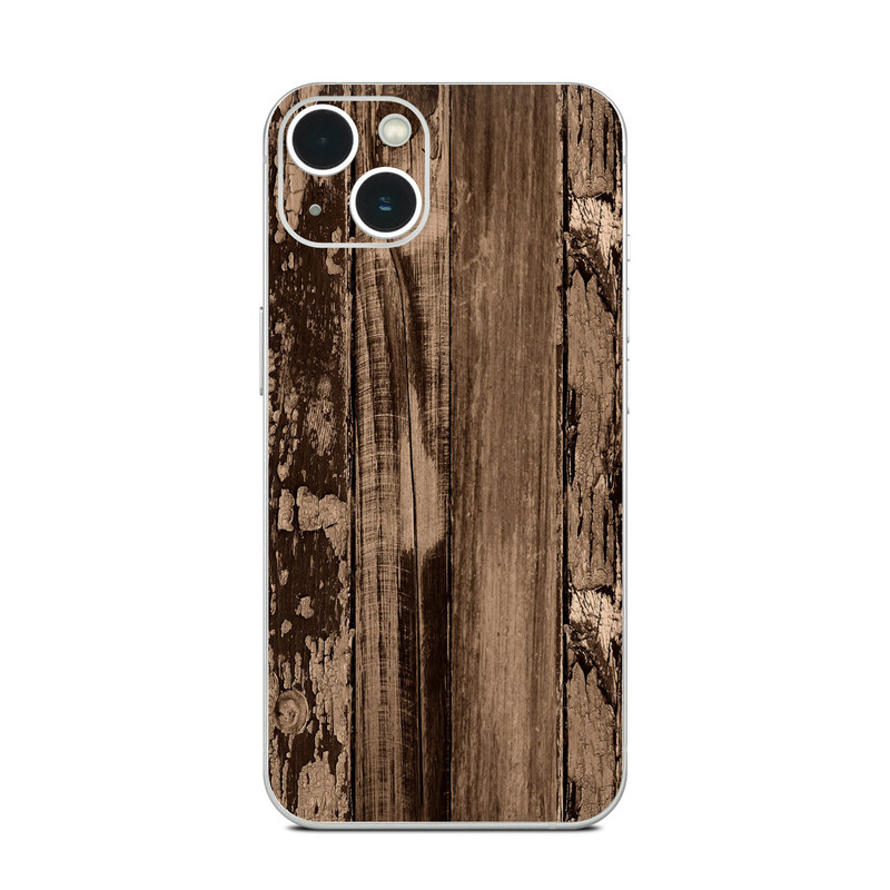 iPhone 13 Series Skin design of Wood, Tree, Brown, Plank, Trunk, Pattern, Line, Hardwood, Black-and-white, Forest, with brown, black colors