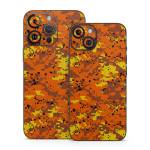 Digital Orange Camo iPhone 14 Series Skin