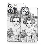 Geisha Sketch iPhone 14 Series Skin