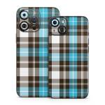 Turquoise Plaid iPhone 14 Series Skin