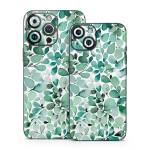Watercolor Eucalyptus Leaves iPhone 14 Series Skin