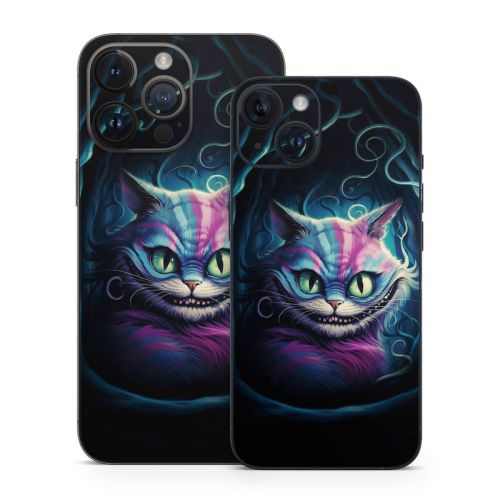 Blue Cheshire Cat iPhone 14 Series Skin