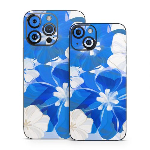 Blue Flowers iPhone 14 Series Skin