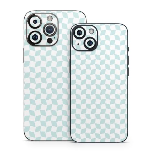 Checker Light Blue iPhone 14 Series Skin