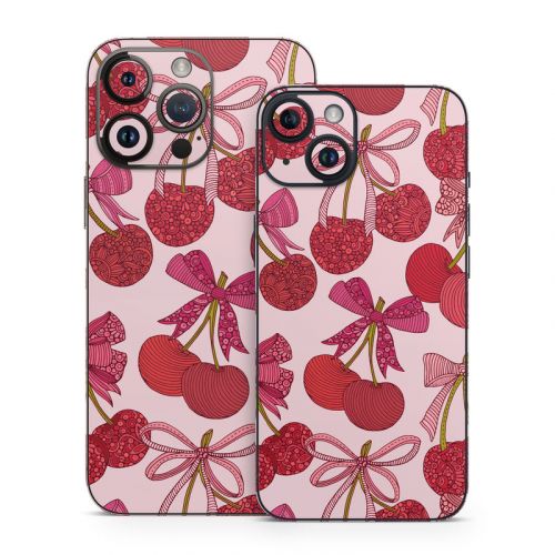 Cherry with Bows iPhone 14 Series Skin