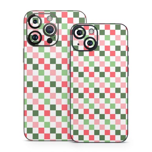 Christmas Checkers iPhone 14 Series Skin