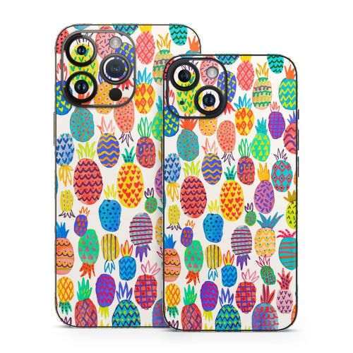 Colorful Pineapples iPhone 14 Series Skin