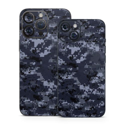 Digital Navy Camo iPhone 14 Series Skin