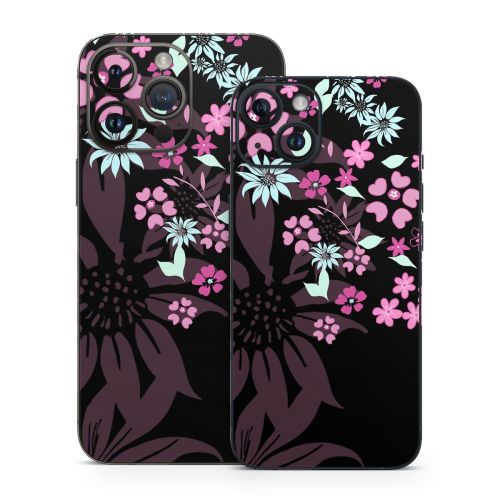 Dark Flowers iPhone 14 Series Skin
