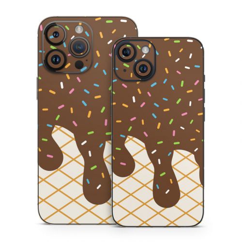 Chocolate Ice Cream Drip iPhone 14 Series Skin
