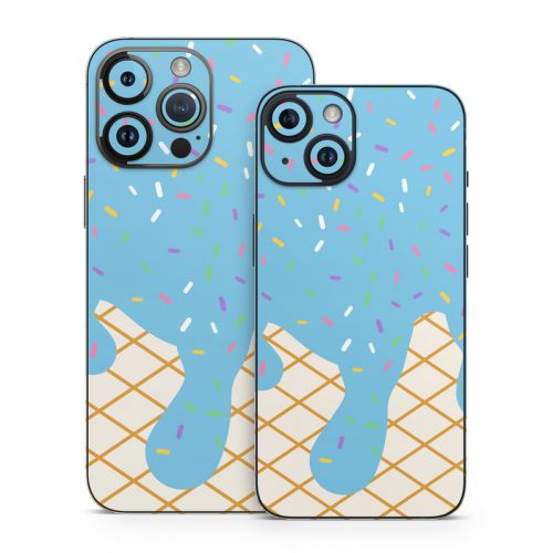 Cotton Candy Ice Cream Drip iPhone 14 Series Skin