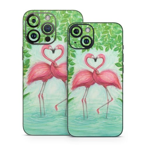 Flamingo Love iPhone 14 Series Skin